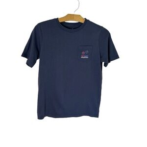 Vineyard Vines Blue Fireworks Pocket Tee M (12-14)